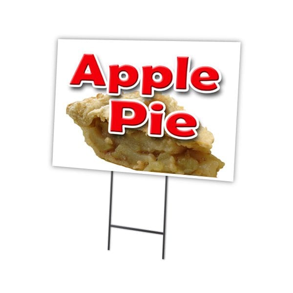 Apple Pie Yard Sign & Stake outdoor plastic coroplast window, C-1216-DS-Apple Pie